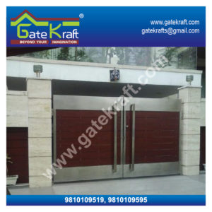 Wooden Hpl Fundermax Designer Stainless Steel Gate Dealers Suppliers Manufacturers Fabrication Suppliers in Delhi/Gurgaon