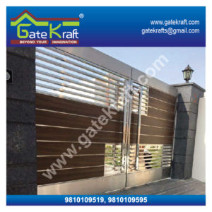 Wooden Hpl Fundermax Designer Stainless Steel Gate Dealers Suppliers Manufacturers Fabrication Suppliers in Gurgaon